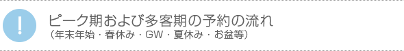 7.ピーク期および多客期の予約の流れ(年末年始・春休み・GW・夏休み・お盆等)